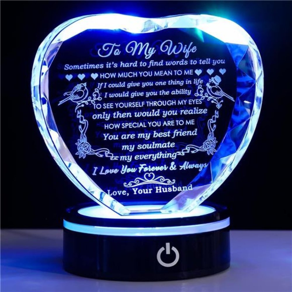 Gifts for Wife with Colorful LED Base I Love You Gifts for Her from Husband